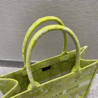 Dior Women Small Dior Book Tote Lime Toile de Jouy Reverse Embroidery (1)