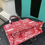 Dior Women Small Dior Book Tote Raspberry Toile de Jouy Reverse Embroidery – Bild 4