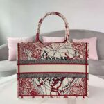 Dior Women Small Dior Book Tote Red and White D-Royaume D Amour Embroidery - immagine 3