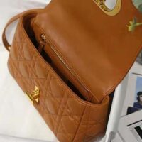 Dior Women Small Dior Caro Bag Cognac-Colored Supple Cannage Calfskin (1)