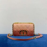 Dior Women Small Dior Caro Bag Pink Gradient Cannage Lambskin (1)