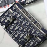 Dior Women Small Diorcamp Bag Blue Dior Oblique Embroidery – Bild 6