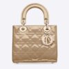 Dior Women Small Lady Dior Bag Beige Patent Cannage Calfskin