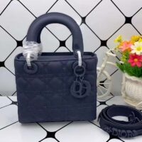 Dior Women Small Lady Dior My Abcdior Bag Denim Blue Cannage Lambskin (9)