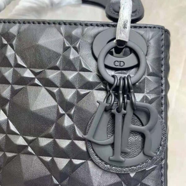 Dior Women Small Lady Dior my Abcdior Bag Black Cannage Calfskin with Diamond Motif (5)