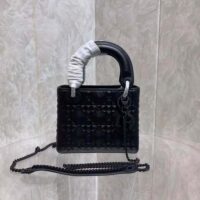 Dior Women Small Lady Dior my Abcdior Bag Black Cannage Calfskin with Diamond Motif (1)