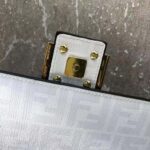 Fendi Women Baguette FF White Glazed Fabric Bag with Inlay – Bild 9