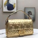 Fendi Women Baguette Fendi Prints On Leather Bag-Gold - Bild 4