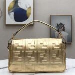 Fendi Women Baguette Fendi Prints On Leather Bag-Gold - Bild 5