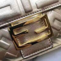Fendi Women Baguette Fendi Prints On Leather Bag-gold (1)