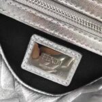 Fendi Women Baguette Fendi Prints On Leather Bag-Silver - Image 10