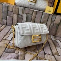Fendi Women Baguette Soft Nappa Leather Bag-white (1)