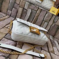 Fendi Women Baguette Soft Nappa Leather Bag-white (1)