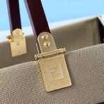 Fendi Women Fendi Sunshine Medium Beige Canvas Bag - immagine 7
