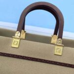 Fendi Women Fendi Sunshine Medium Beige Canvas Bag - immagine 8