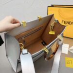 Fendi Women Fendi Sunshine Medium Silver Laminated Leather Shopper - immagine 10