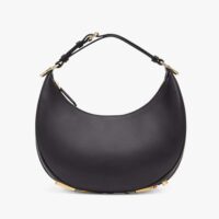 Fendi Women Fendigraphy Small Black Leather Bag-Black (1)