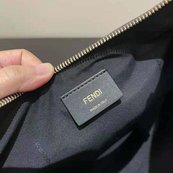 Fendi Women Fendigraphy Small Black Leather Bag-Black (9)