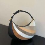 Fendi Women Fendigraphy Small Leather Bag with Beige and Brown Inlay - Image 3