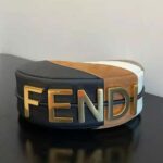 Fendi Women Fendigraphy Small Leather Bag with Beige and Brown Inlay - Image 5