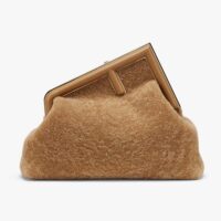 Fendi Women First Medium Beige Sheepskin Bag (1)