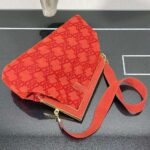 Fendi Women First Medium Red Suede Bag - Image 5