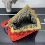 Fendi Women First Medium Red Suede Bag - Image 7