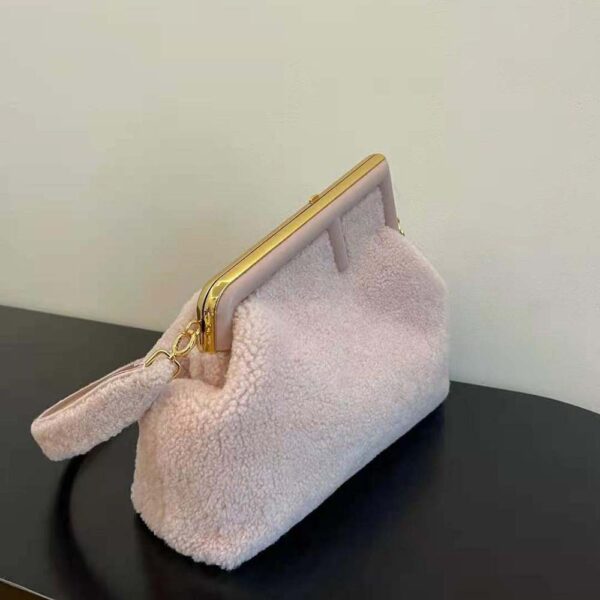 Fendi Women First Medium Pink Sheepskin Bag (3)