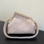 Fendi Women First Medium Pink Sheepskin Bag - Bild 3