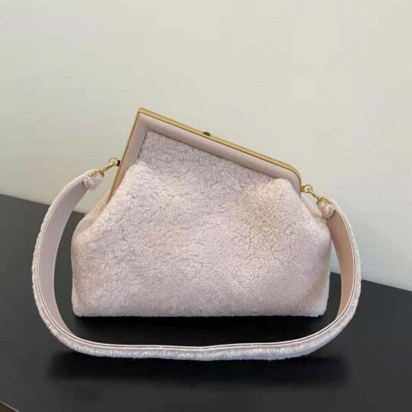 Fendi Women First Medium Pink Sheepskin Bag (5)