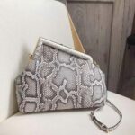 Fendi Women First Medium White Python Leather Bag - Image 3