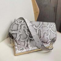 Fendi Women First Medium White Python Leather Bag (1)