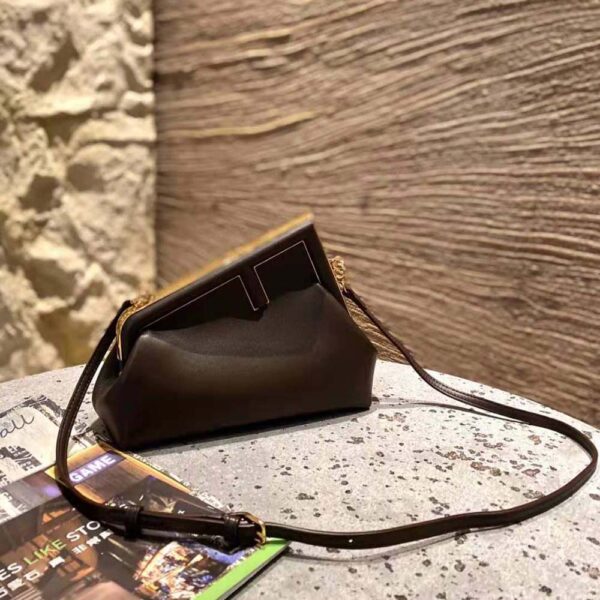 Fendi Women First Small Nappa Leather Bag-maroon (3)