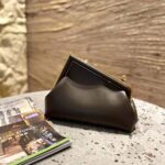 Fendi Women First Small Nappa Leather Bag-Maroon - Image 4