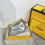 Fendi Women First Small Silver Laminated Leather Bag - Bild 2