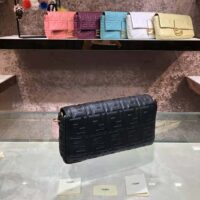 Fendi Women Iconic Large Baguette Leather Bag-Black (1)