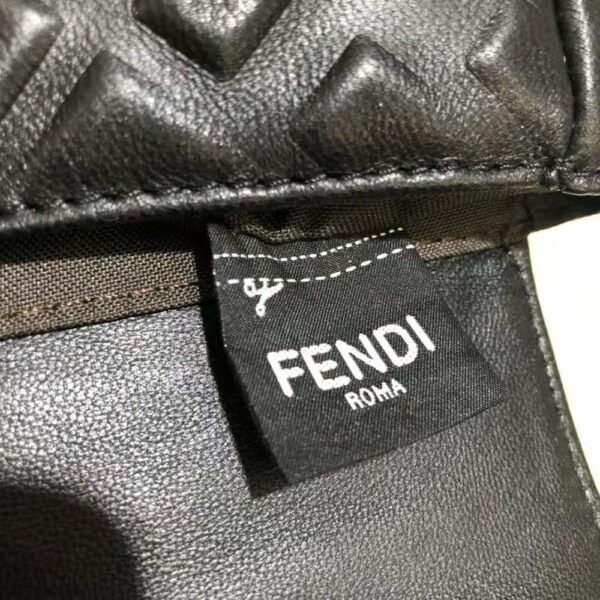 Fendi Women Iconic Mini Baguette Black Leather Bag (9)