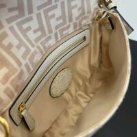 Fendi Women Medium Baguette 1997 Beige FF Wool Bag (1)