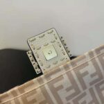 Fendi Women Medium Baguette 1997 Beige FF Wool Bag - immagine 10