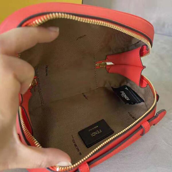 Fendi Women Mini Camera Case Red Leather and Suede Mini-Bag (10)