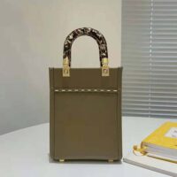 Fendi Women Mini Sunshine Shopper Gray Leather and Elaphe Mini-Bag (1)
