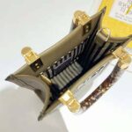 Fendi Women Mini Sunshine Shopper Gray Leather and Elaphe Mini-Bag - Image 5