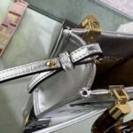 Fendi Women Mini Sunshine Shopper Silver Laminated Leather Shopper – Image 5