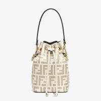 Fendi Women Mon Tresor Beige Leather Mini-Bag