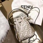 Fendi Women Mon Tresor Beige Leather Mini-Bag – Bild 2