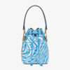 Fendi Women Mon Tresor Glazed Canvas Mini-Bag-Blue