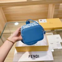 Fendi Women Mon Tresor Glazed Canvas Mini-Bag-blue (1)