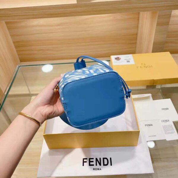 Fendi Women Mon Tresor Glazed Canvas Mini-Bag-blue (7)