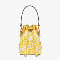 Fendi Women Mon Tresor Glazed Canvas Mini-Bag-Yellow
