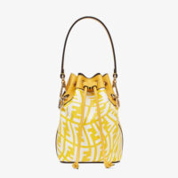 Fendi Women Mon Tresor Glazed Canvas Mini-Bag-yellow (1)